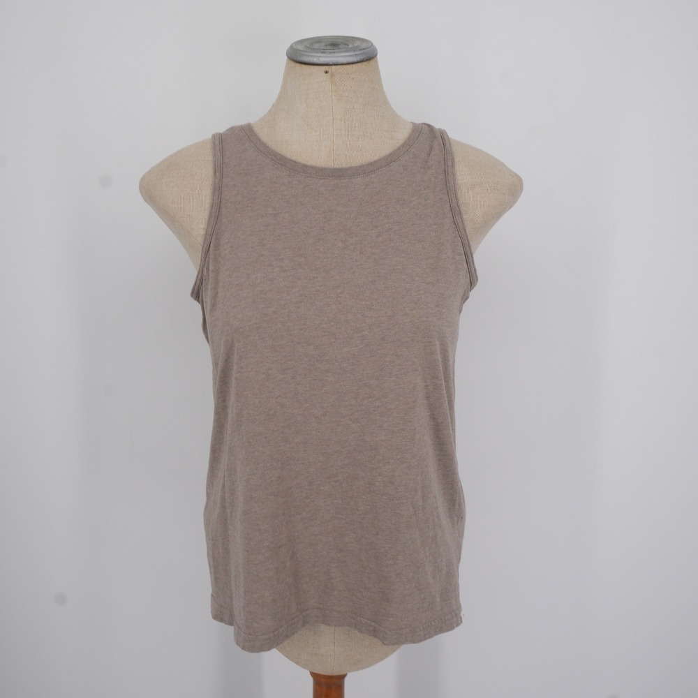Pact Tank Top Womens Small Brown Organic Cotton Sleeveless Crew Neck Basic Eco